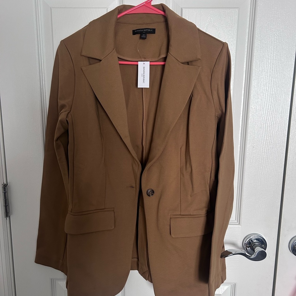 Banana Republic Brown Blazer Tailored Suit Jacket